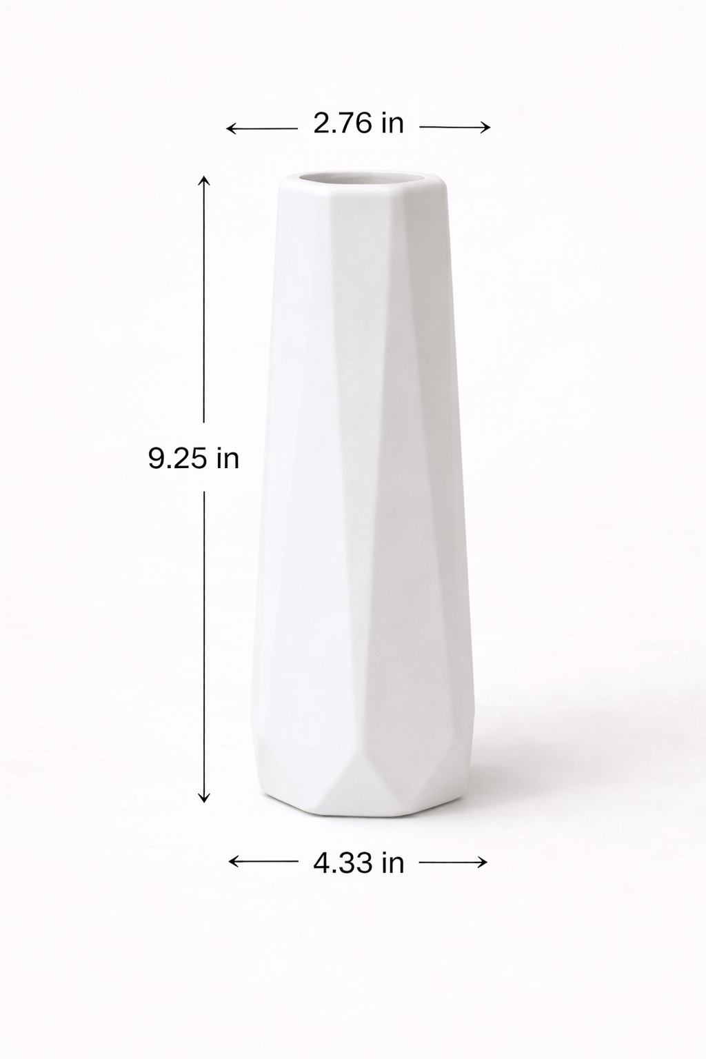White Matte Tabletop Vase