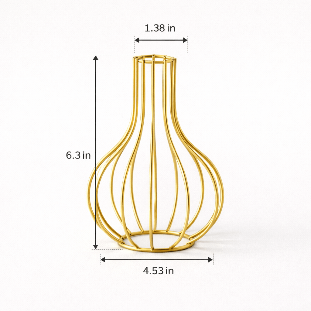 Bulb Gold Frame Vase