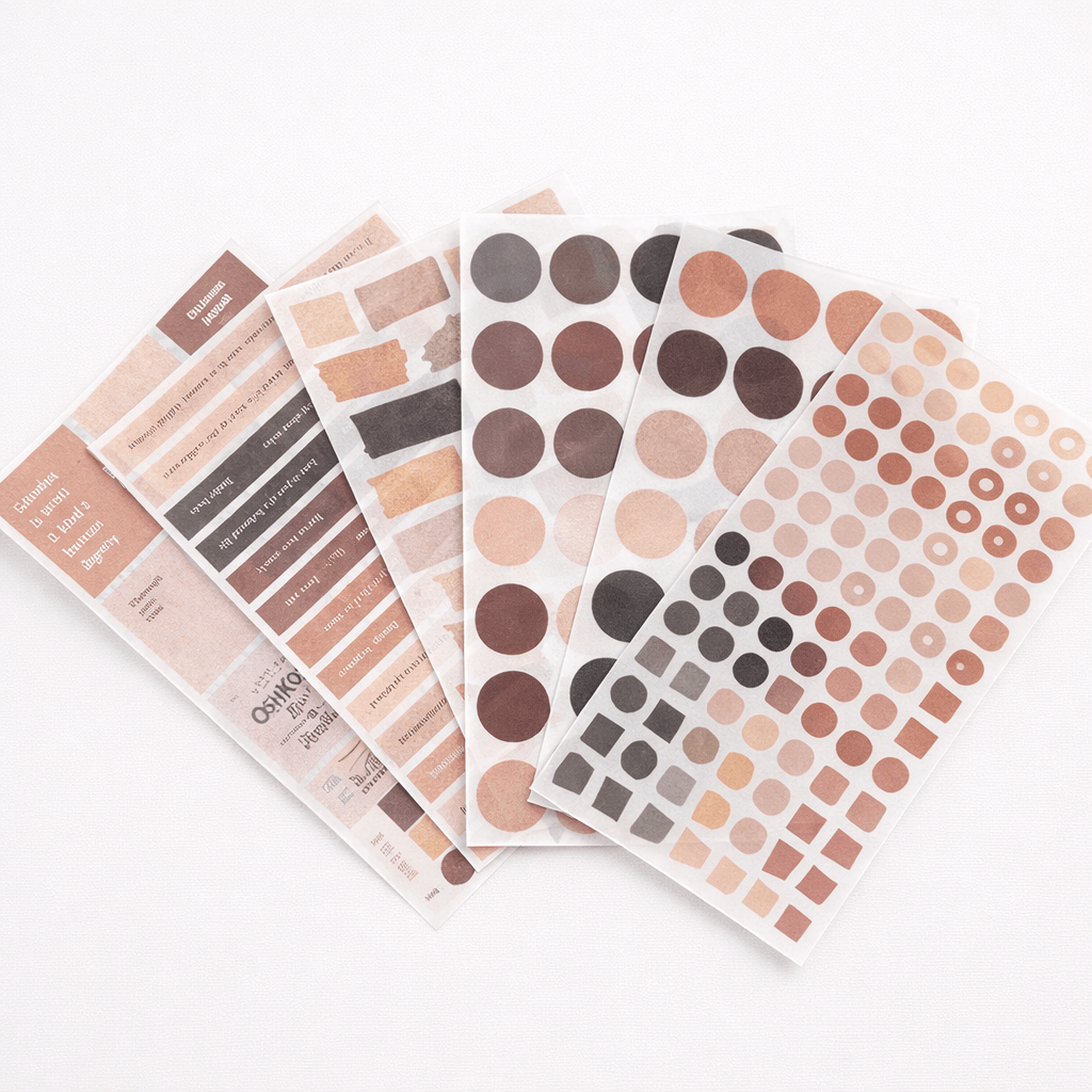 Earth Toned Translucent Stickers