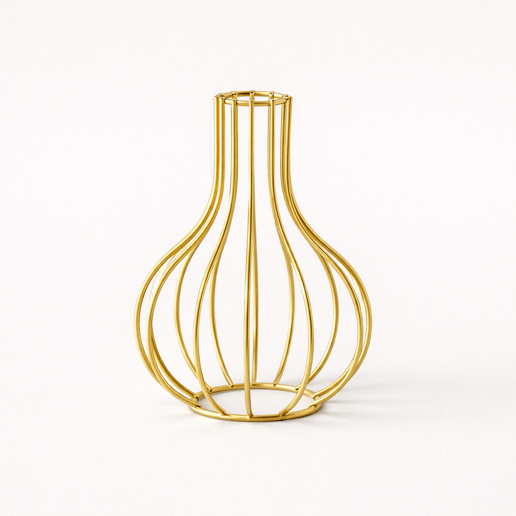 Bulb Gold Frame Vase